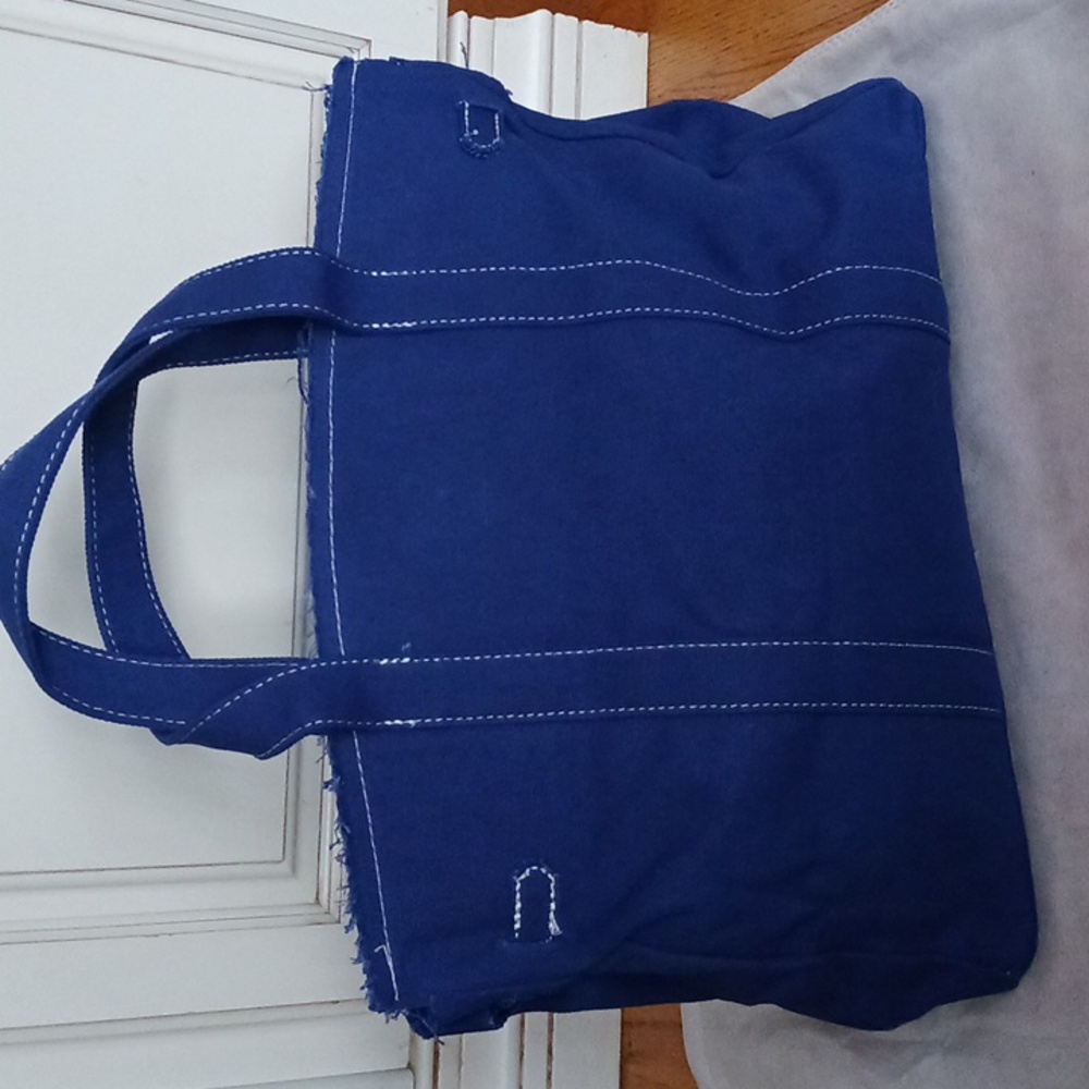 Boatkin Look Navy Blue Tote Bag with Gold Accents - Picture 6 of 6